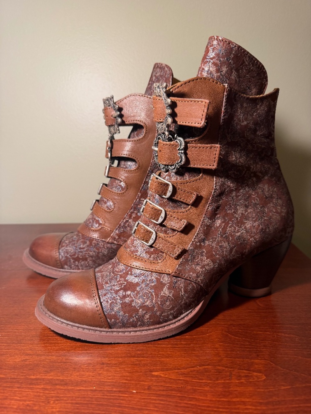 John Fluevog East End Lakewood buckled ankle boots